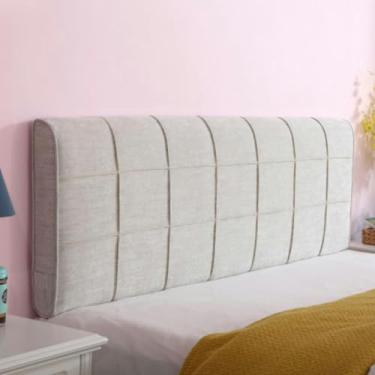 Imagem de Almofada grande para cabeceira de parede, descanso de cama, almofada de leitura, apoio lombar, encosto para dormitório, sofá-cama, beliche, estofado com capa lavável