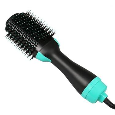 Imagem de Escova de cabelo Secadora de Cabelo 110V/220V Alisador Elétrica Quente Prancha alisadora de cabelo(Azul Claro,220V)