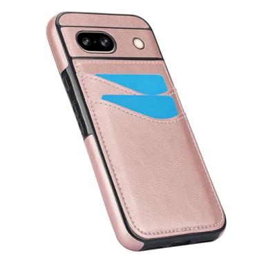 Imagem de Capa para Google Pixel 8A capa fina elegante TPU e capa de couro de policarbonato rígido para Google Pixel 8A capa carteira porta-cartões à prova de arranhões anti-queda feminina masculina capa