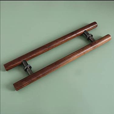 Imagem de Maçaneta de porta moderna para porta de entrada, maçaneta de porta comercial resistente, puxador de porta moderno de madeira dupla face, maçaneta moderna de vidro, maçaneta de porta traseira de