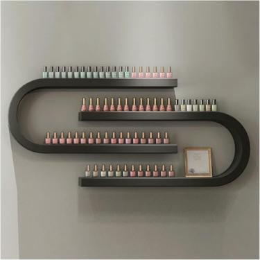 Imagem de ZDJZMGZ Organizador de esmalte de parede de 4 camadas, suporte de exibição de suprimentos de unhas, prateleira de armazenamento de perfume em forma de U, prateleira de parede para suporte organizador