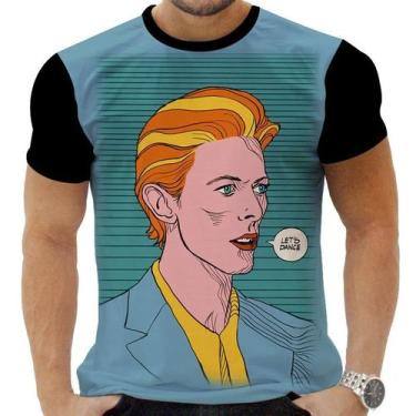Imagem de Camiseta Camisa Personalizada Rock David Bowie Glan 10 - Obsidiana Co,