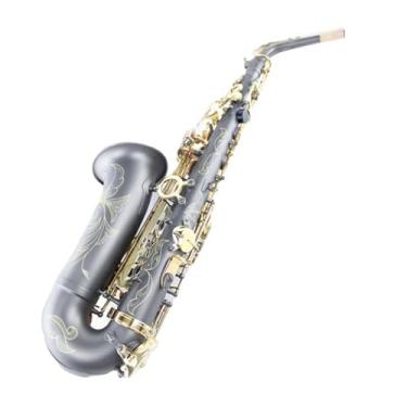 Imagem de Instrumento de saxofone profissional E-flat instrumento de saxofone alto ouro fosco adequado para iniciantes e profissionais tocarem
