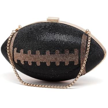 Imagem de Lyuxhetaokdiq Bolsa feminina com strass, bolsa de ombro, bolsa de futebol, 3, preto