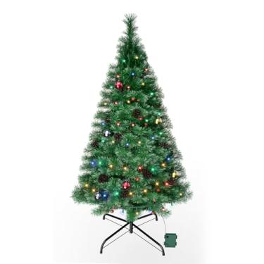 Imagem de Amzxart Árvore de Natal ao ar livre, árvore de Natal com lâmpada, decoração de Natal à prova d'água, luminária de árvore de Natal para decoração de caminho de jardim