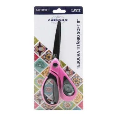 Imagem de Tesoura Titânio Soft 8 Lanmax Lm-13018-t Rosa