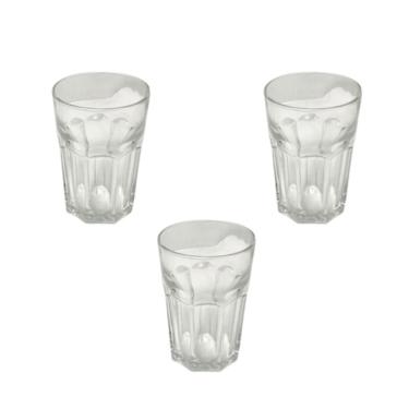 Imagem de Kit 3 Copo Vidro 350ml água Suco Refrigerante Bebidas Shake Transparente Detalhado