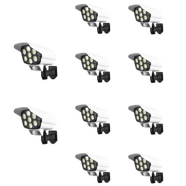 Imagem de Luminaria Solar Dummy Camera Falsa Kit 10 Uni 30w Controle