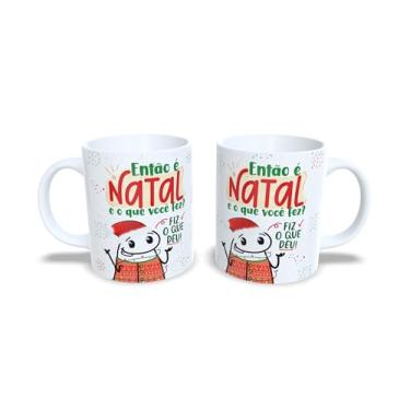 Imagem de Caneca de Cerâmica 325ml Tema Natal, Gente que Ama Panetone, Branca com Estampa Natalina (5)