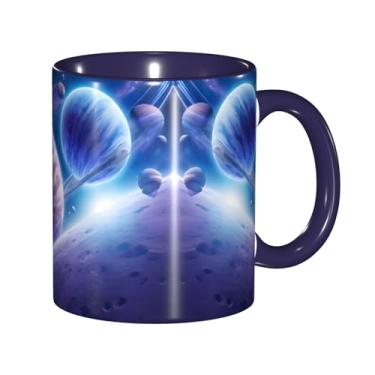 Imagem de Zeraoke Planet Print Canecas de café criativas, personalizadas, presente para família, tamanho de 325 ml, unissex