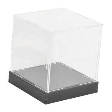 Imagem de Fenteer Vitrine de acrílico para balcão, em formato de cubo, ideal para exibir miniaturas, Bottom H 10 Cm, Base 15cm X 10cm