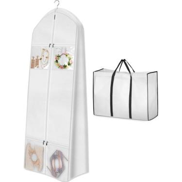 Imagem de Vestido de noiva e bolsa de roupas MISSLO Portable 70cm com sacola