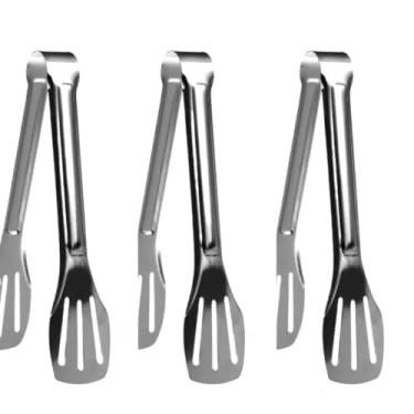 Imagem de Pegador De Inox para Carne, Churrasco, Salada, Cozinha 23cm, 28.5cm, 33cm(3Pcs - 12 polegadas)