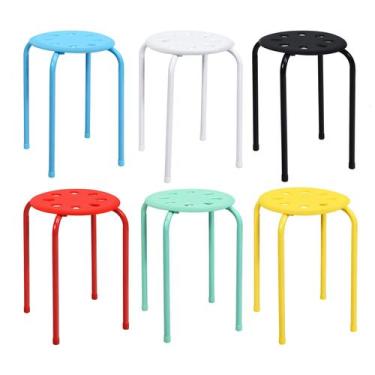 Imagem de Bancos Stack COSTWAY, pacote com 6 unidades de plástico, empilháveis d