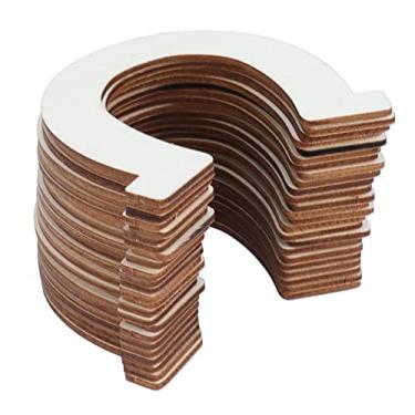 Imagem de HEEPDD 24 Peças de Recortes de Ferradura de Fatias de Madeira, Pingentes de Artesanato de Madeira para Decoração de Casa DIY, Quarto Infantil, Projetos de Férias