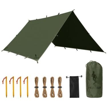 Imagem de Lona de Camping Impermeable y Portátil FREE SOLDIER 10x13 ft Verde Osc