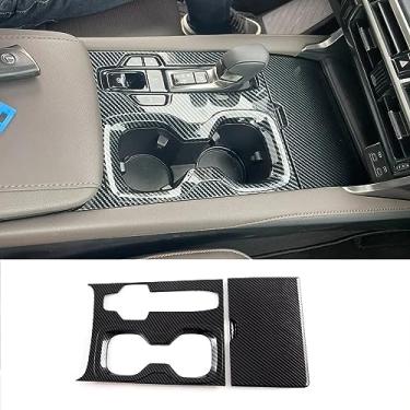 Imagem de KELEIMAI Acessórios de carro adequados para Lexus RX 2023-2026 RX350 RX350h RX500h Painel de mudança de marchas interior e guarnições da tampa do suporte do copo do console central (estilo fibra de