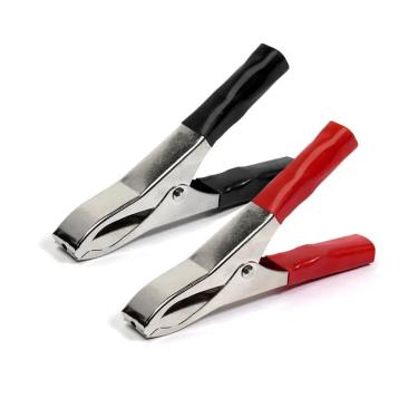 Imagem de Garra Jacare Isolada Gde P/Bateria 50A  100Mm Pt/Vm  (Par)