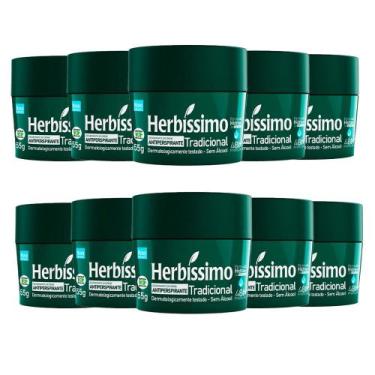 Imagem de Kit Desodorante Creme Herbíssimo Tradicional 55g - 10 unidades