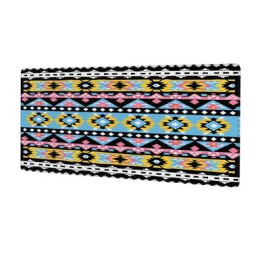 Imagem de Tapete de mouse grande com listras étnicas astecas à prova d'água para computador estendido tapete protetor de mesa antiderrapante base de borracha para escritório, computador, teclado, laptop e mesa
