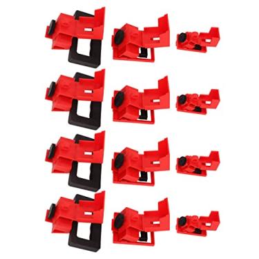 Imagem de aqxreight 12 Pcs Dispositivo de Bloqueio de Disjuntor de Pólo único Braçadeira de Disjuntor de Nylon No Kit de Etiquetagem de Bloqueio Circuito Caixa para Kit de de MateBraçadeira de na
