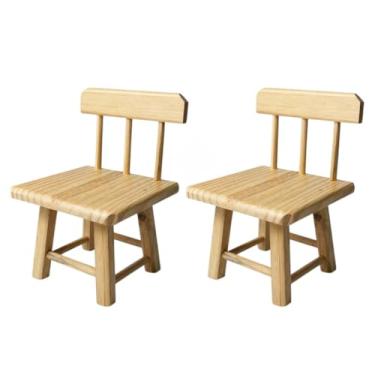 Imagem de Banquinho Madeira Maciça com Encosto 20cm Para Cozinha(2,SEM VERNIZ)