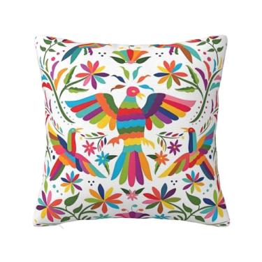 Imagem de Lalamelody Capas de almofada coloridas de pássaros 45,7 x 45,7 cm para sofá, casa, cama, sala de estar, fronhas decorativas