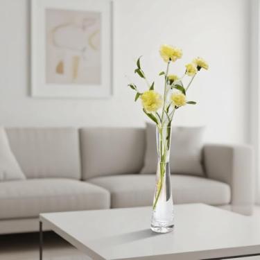 Imagem de Conjunto de vasos de vidro para centros de mesa, vaso de flor simples decorativo, pequeno, pequeno, fino, minimalista, para decoração de mesa de eventos de festa de casamento em casa (cor 1)