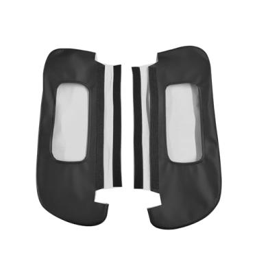 Imagem de Capas pretas para viseira de sol de carro, viseira de sol de couro de microfibra esquerda e direita para Dodge Ram 1500/2500 1994-2001