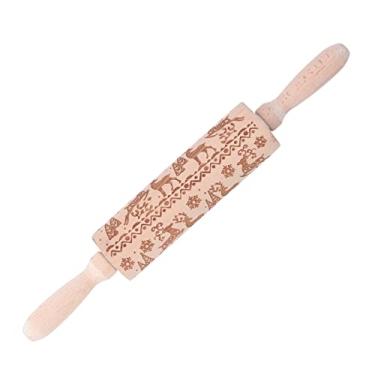 Imagem de Rolo de Rolo Em Relevo Rolo de Rolo Em Relevo de 35 Cm, Rolo de Natal Padrão 3D Altamente à Prova de Umidade, Seguro, Ecológico, Fácil Controle, Rolo de Natal (cervo floco de neve)