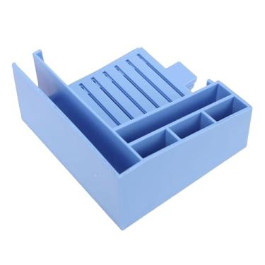 Imagem de Yosoo Conjunto de Estêncil de Nota Adesiva, Suporte Com 5 Estênceis, Blocos de Notas de 100 Folhas, Organizador para Escola, Escritório, Residências (Azul)