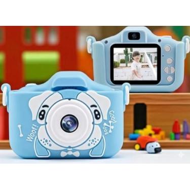 Imagem de Câmera Digital Infantil Portátil 20MP 1080P HD Câmera de Vídeo Filmadora Câmera Selfie recarregável fofa com Tela de 1,9 Polegadas e Jogos de Suporte Fotografia.