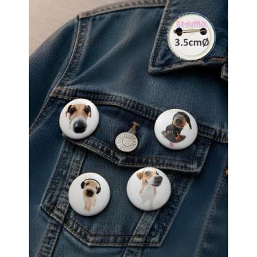 Imagem de Botton GEDUMIX Dog Memes Cachorrinhos 1.0 - 4 Peças, 3.5cmØ Alfinete