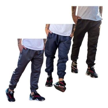 Imagem de Kit 3 Calças Tactel Jogger Slim Skinny Homens Estilosos  016 - J94 Con