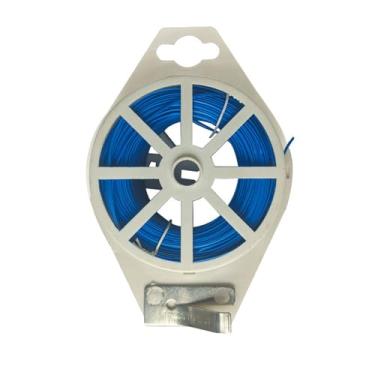 Imagem de Fio de jardim de 50 m com carretel de cortador e dispensador integrado - Laços flexíveis para plantas e laços torcidos para suporte de plantas ao ar livre, arranjos de flores internos, grinalda