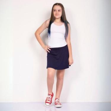 Imagem de Short saia infantil pavin de viscolycra 2 ao 8, Azul marinho, 2