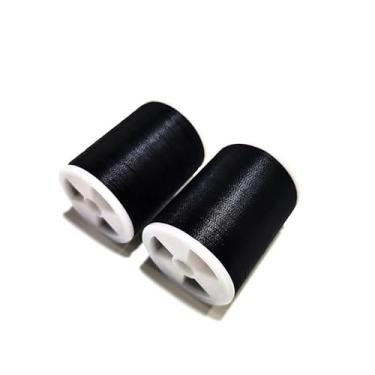 Imagem de KALAVARMA Fio de envolvimento de vara de pesca para guia de vara, 2 peças tamanho D 160 jardas/carretel fio de nylon guia de ponta de ilhó linha de enrolamento kits de reparo de vara de pesca quebrada