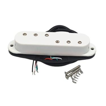 Imagem de Colaxi Mini Humbucker para Ponte de Guitarra Elétrica - Acessórios para Instrumentos Musicais - Fácil Instalação - Saída de 9K - Peça de Reparo, Branco