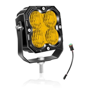 Imagem de Willpower 2 x Luzes de Trabalho LED 4,3 polegadas 30 W 2500 LM Farol LED 12 V 24 V Flood À Prova D'Água IP67 para Barco de Trator de Carro Off-Road 4 x 4 Caminhão Carro, 3500 K Faróis de Nevoeiro