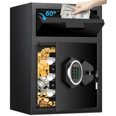 Imagem de SAFE2.0 Cofre seguro contra quedas para filhotes, seguro para lugar rápido com compartimento para queda, fechadura de combinação retroiluminada digital e chave de reserva, sistema de alarme e mudo