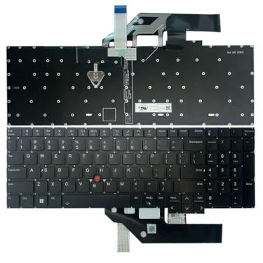 Imagem de Zahara Substituição retroiluminada de teclado preto EUA para Lenovo ThinkPad E16 Gen 1 21JN 21JQ