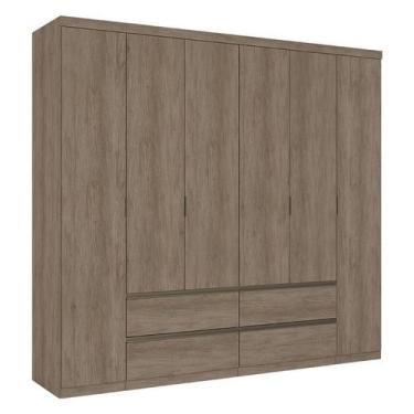 Imagem de Guarda Roupa Casal Nobre 6 Portas Rustic Acetinado - THB - THB Móveis