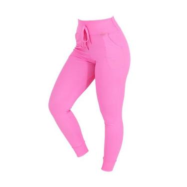 Imagem de Calça Feminina Ribana com Bolsos Jogger - Click Mais Bonita , Rosa