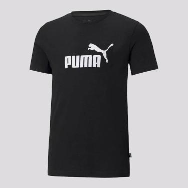 Imagem de Camiseta Puma ESS Logo Infantil Preta-Unissex