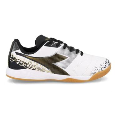 Imagem de Chuteira Unissex Diadora Nazionale Elite Futsal Branco e Dourado-Unissex