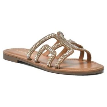 Imagem de Tamanco Rasteirinha Feminino Via Marte Brilho 308-004-01-Feminino