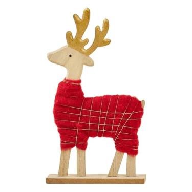 Imagem de Rena de feltro de Natal, rena em pé para mesa,Estatueta de rena em pé de feltro | Decorações rústicas realistas de renas de Natal para decoração de mesa de Natal