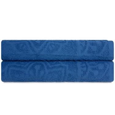 Imagem de Jogo de Toalha Praia e Piscina Banhão Gigante 100% Algodão Felpuda 2 Peças Marcotex