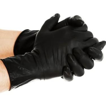 Imagem de Luva Automotiva e Churrasqueiro Nitrílica Preta – Super Safety, 50 Unidades