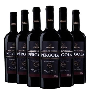 Imagem de Kit 6 Vinhos Pérgola Tinto Suave Seleção 1L